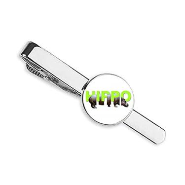 Imagem de Hipopótamo Combinação de Segmentação Corporal Gravata Clip Bar Presente Homem Empresarial