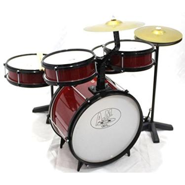 Imagem de BATERIA INFANTIL ROCK BABY AM2 COM CHIMBAL VINHO