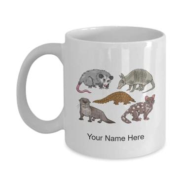 Imagem de Caneca personalizada com animais selvagens, copo de café com conjunto de animais selvagens, ideia de presente com animais selvagens, copo personalizado com conjunto de animais selvagens - caneca de café de 325 ml