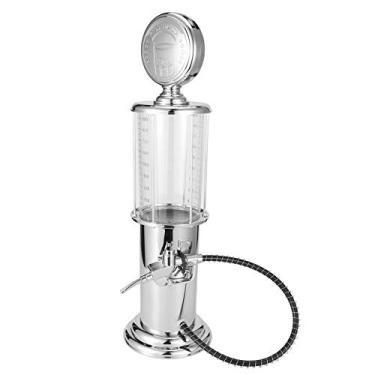 Imagem de Dispensador de vinho, materiais seguros e duráveis de grau alimentício, bomba de gasolina, dispensador de licor com tampa firme, recipiente em forma de posto de gasolina, recipiente para bebidas de cerveja para bar em casa, festa de aniversário