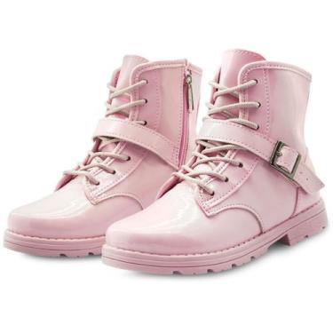 Bota caterpillar botina couro rosa em Promoção na Americanas