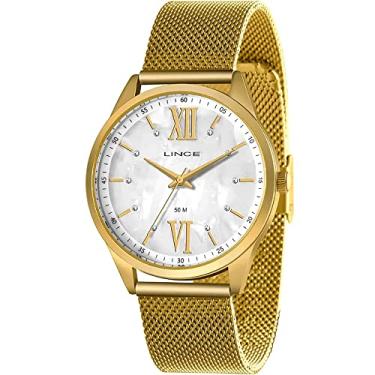 Imagem de Relógio LINCE feminino dourado madrepérola LRGH161L B3KX