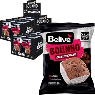 Imagem de Bolinho Belive Double Chocolate Zero 40G  20 Unidades 
