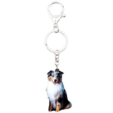 Imagem de ZALTAS Cachorro Australiano Chaveiro Bijuterias Animais Para Mulheres Meninas Bolsa Carro Animal De Estimação PingenteMulticolr