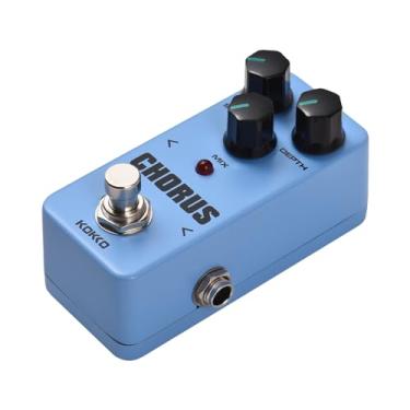 Imagem de CIADAZ FCH2 CHORUS Pedal de efeito de guitarra elétrica portátil Effector Mini pedal de efeito de guitarra elétrica único Efeito analógico com velocidade/profundidade/mix 3 botões de controle Tru