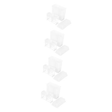 Imagem de DOITOOL 4 Conjuntos Porta-slides Jarro De Vidro 24 Compartimentos Para Frascos De Coloração Suporte Para Coloração De Lâminas De Microscópio Colchetes Organizador Branco Espécime Plástico