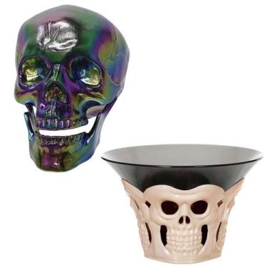 Imagem de Bone Skull Candy Bowl & Skull Oil Slick Iridescente Acabamento - Seaso
