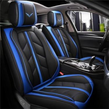 Imagem de DlonmCen Capas de assento de carro compatíveis com Jaguar Luxury e requintado protetor de assento de carro airbag almofada de carro compatível