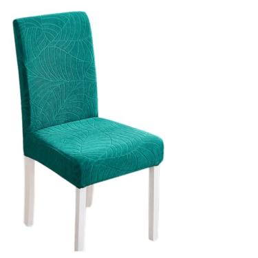 Imagem de Capa de cadeira para sala de jantar stretch jacquard capa de cadeira de jantar capa elástica elastano capa de cadeira de cozinha 1 peça, estilo 1, azul verde, 1 peça