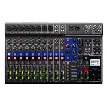 Imagem de Zoom Livetrak L-12 Digital Mixer & Multitrack Recorder, Para Música, Podcasting E Mais, Gravador SD De 12 Entradas/14 Canais, Interface De Áudio USB De 14 Entradas/4 Saídas, 5 Saídas De Fone De Ouvido