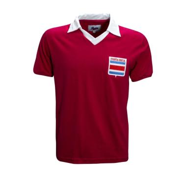 Imagem de Camisa Liga Retrô Costa Rica 1990 Masculina - Vermelho e Branco
