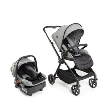 Imagem de Carrinho com Bebê Conforto Travel System Magnific Trio Grey Denin - Safety 1st