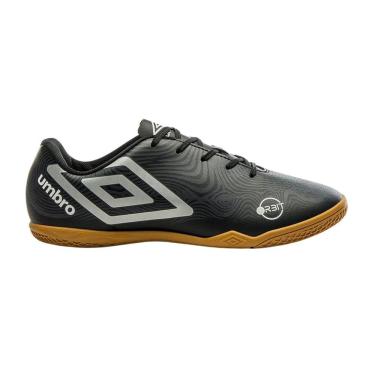 Imagem de Chuteira Umbro Orbit Futsal Indoor Masculina Preto Cinza Branco