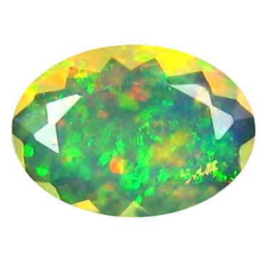 Imagem de 1,61 ct AAA+ Corte oval de qualidade de pedra premium (12 x 8 mm) opala arco-íris não aquecida genuína pedra preciosa solta