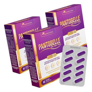 Imagem de Pantobelle (Hair, Skins and Nails) Kit 3x 60 Cápsulas Cada - Flora Nativa