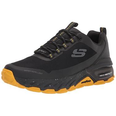 Imagem de Skechers Tênis masculino Skechers Max Protect Liberated com cadarço, Preto/Amarelo, 45