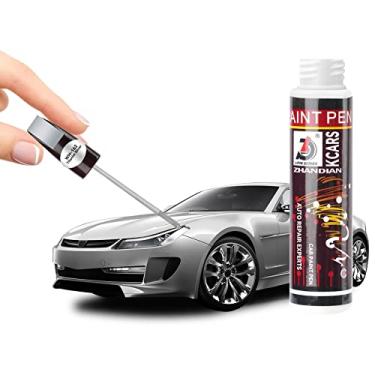 Imagem de Kcars Tinta de retoque para carros, caneta removedor de arranhões de carro, caneta de reparo de arranhões de carro dupla e fácil para vários carros (titânio prata)