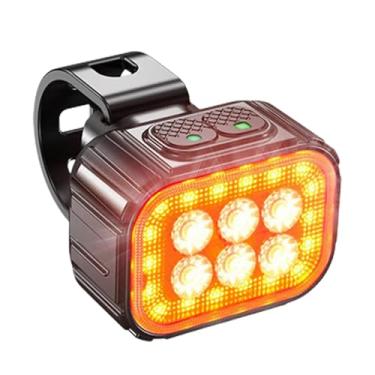 Imagem de Lâmpada de ciclo para passeios noturnos, luzes LED de ciclo para passeios noturnos,Luz de ciclo super brilhante - 4 modos de luz, luz de advertência recarregável, luzes de ciclo LED à prova d'água par