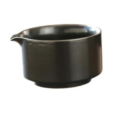 Imagem de Gralara Tigela de Cerâmica Matcha Tigela de Mistura Matcha, Chawan, Acessórios Matcha Tigela de Chá de Porcelana Tradicional Feita à Mão para Amigos, Preto