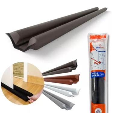 Imagem de Veda Porta protetor impermeável preto rolinho contra inseto | 80cm 90cm 100cm |DEPARTAMENT STORE (80cm)