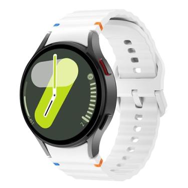 Imagem de Pulseira de silicone macio compatível com Samsung Galaxy Watch 7 de 44 mm e 40 mm, pulseira esportiva respirável para Galaxy Watch7, feminina e masculina