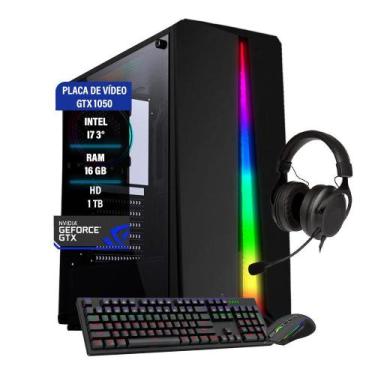 Imagem de Pc Gamer Bravus Core I7 Gtx 1050 16Gb Hd 1Tb Ssd 120Gb - Fonecar Infor