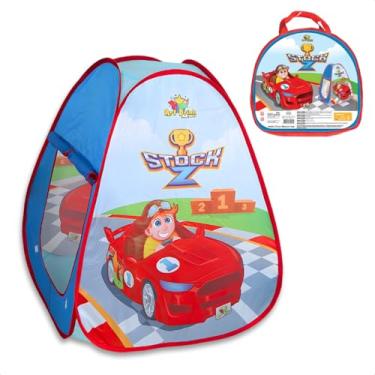 Imagem de Barraca Infantil Retrátil Dobrável Crianças Tenda Toca Azul Verde Rosa Menino Menina (Vermelho)