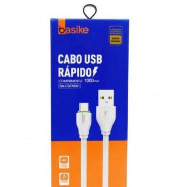Imagem de Cabo de dados 2.4A USB V8 1000mm - Basike