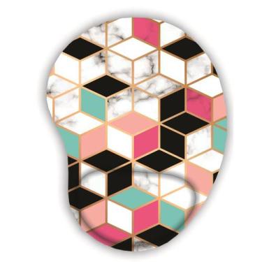 Imagem de Mouse pad estampados gemetricos com apoio - JDM, cubos