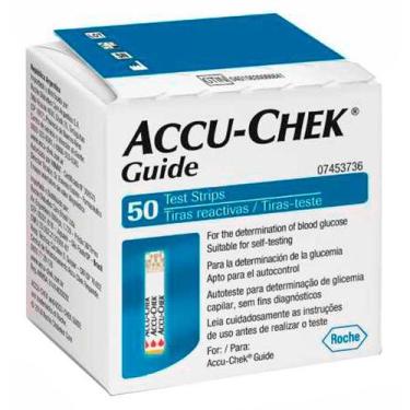 Imagem de Tiras Medidor Glicemia Accu Check Guide 50 Unidades - Accu-chek