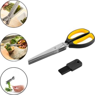 Imagem de Tesoura 5 Laminas Picar Cortar Fatiar Temperos Ervas Vonder