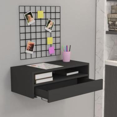 Imagem de Mesa Cabeceira Suspensa MDF Gaveta Inferior E Nicho Versátil - Deliqua
