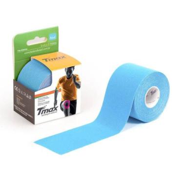 Imagem de Kinésio Tmax Azul Bandagem Elástica Terapêutica 5 Cm X 5 Metros