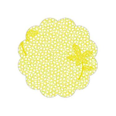 Imagem de Fundo para Docinhos Amarelo Rendado - 9cm - Curifest