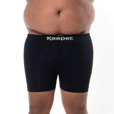 Imagem de Cueca boxer plus size microfibra sem costura anti assadura Keeper, Pre