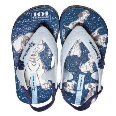 Imagem de Chinelo Bebê Grendene Dálmatas Menino, Azul, Branco, 17/18