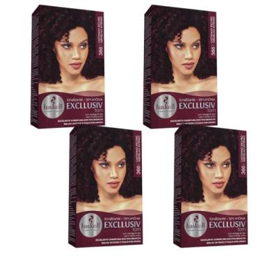 Imagem de Kit 4 TONALIZANTE HASKELL 366 CASTANHO ESCURO VERMELHO INTENSO
