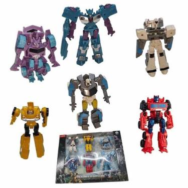 Imagem de Blister Kit 6 Mini Transformers Optimus Prime Bumblebee 75Mm - Ay Toys