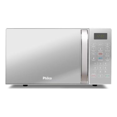 Imagem de Micro-ondas Philco Pmo123 Capacidade 20 Litros 1100w Branco Espelhado Função Tira Odor 110v PMO123