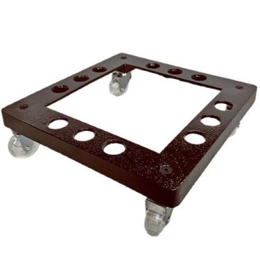 Imagem de Suporte de Alumínio Quadrado com Roda para Vaso 30cm  - Alpe & Aritana