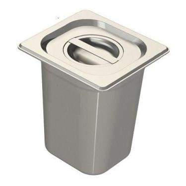 Imagem de Lixeira Quadrada De Embutir Inox 3,5 L De Bancada  - Technox