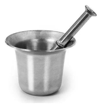 Imagem de Kit 2 Pilão Almofariz Alumínio Socador Alho Tempero Pequeno - ASC