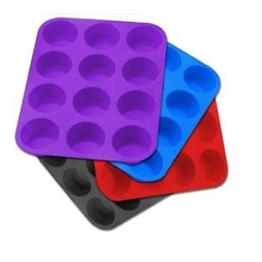 Imagem de Forma Cupcake Silicone 12 Cavidades Empada Petit Gateau - MONALISA, Br