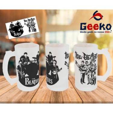 Imagem de Caneca de Chopp The Beatles Rock Geeko, Jateada, 500ml