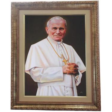 Imagem de Quadro de São João Paulo I I, Mod. 03, Tam. 53x43cm. Angelus