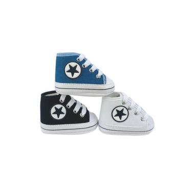 Imagem de Kit com 3 pares sapatinho de bebê direto da fabrica do 13 ao 18 - Drin