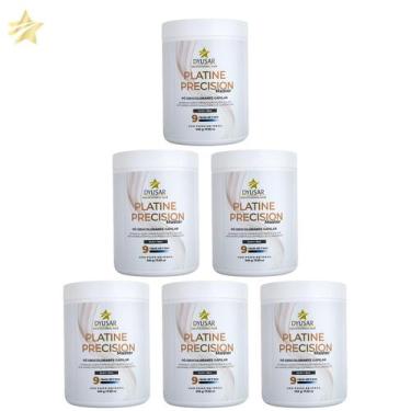 Imagem de Kit 6 Pó Descolorante Precision Platine Master Branco 500g - Dyusar  C