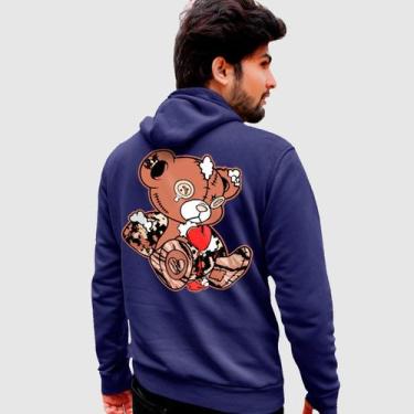 Imagem de Blusa Moletom Genuine Grit Masculina Estampada Algodão 30.1 Urso Sad, 