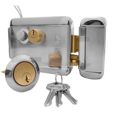 Imagem de Fechadura Eletrica Reversivel 12v Sobrepor - Abre pra fora e pra dentr