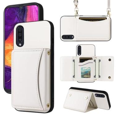 Imagem de Furiet Capa carteira para Samsung Galaxy A50 A50S A30S com alça transversal de couro PU premium porta-cartões à prova de choque capa de telefone resistente para telefone A 50 50S 30S S50 50A SM A505G